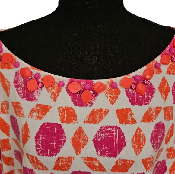 Ruby Rd. Beautiful Women's 3X Tunic with Beading along Neck Line - Picture 3 of 5